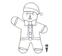 Samuel Alexander 1.2mx90cm FlexiBright Gingerbread with Twinkling Multi-Coloured LEDs | Size: 1.2mx90 cm Samuel Alexander Multicolor 1.2mx90 cm