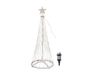 Samuel ALEXANDER 1.35m Light up Christmas Cone Tree with 160 Warm White LEDs and Timer Function