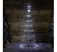 Samuel Alexander 1.35M Light Up Christmas Cone Tree With 160 White Leds And Timer Function