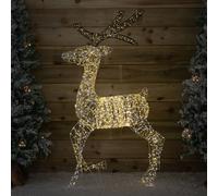 Samuel Alexander 1.3m Light up FlexiBrights Christmas Reindeer with 1880 White and Warm White LEDs