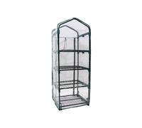 Samuel Alexander 1.3m x 0.5m 4 Tier Greenhouse with Steel Frame & Removable PVC Cover in Green Samuel Alexander Green