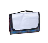 Samuel Alexander 1.50m x 1.15m Waterproof Patterned Blue Picnic Blanket Rug with Handle Samuel Alexander Blue