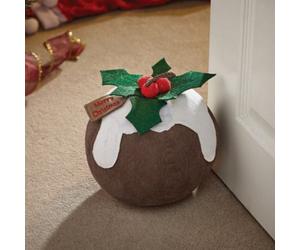 Samuel Alexander 1.5Kg Weighted Indoor Decorative Christmas Pudding Door Stop