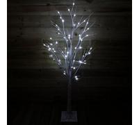 Samuel Alexander 1.5M (5Ft) Indoor Outdoor Christmas Lit Birch Tree With 64 Ice White Leds