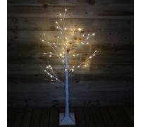 Samuel Alexander 1.5M (5Ft) Indoor Outdoor Christmas Lit Birch Tree With 64 Warm White Leds