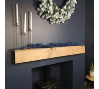 Samuel Alexander 1.5m Midnight Blue Glitter Leaf Christmas Garland Decoration with Hanging Loop