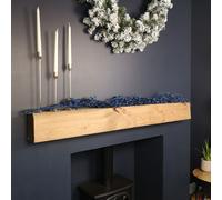 Samuel Alexander 1.5m Midnight Blue Glitter Leaf Christmas Garland Decoration with Hanging Loop Samuel Alexander Blue