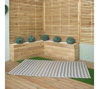 1.5m x 2.1m Atlantis Large Outdoor Alfresco Patio Rug Mat in Slate