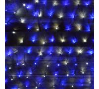 Samuel Alexander 1.7M X 1.2M 180 Led Premier Indoor Outdoor Multifunction Christmas Net Light With Timer In Blue & White