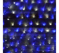 Samuel Alexander 1.7m x 1.2m 180 LED Premier Indoor Outdoor Multifunction Christmas Net Light with Timer in Blue & White Samuel Alexander Multicolor
