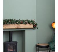 Samuel Alexander 1.8M (6Ft) Christmas Garland With Berries, Pine Cones & Gold Baubles