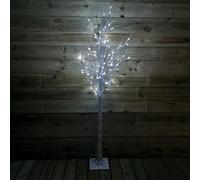 Samuel Alexander 1.8M (6Ft) Indoor Outdoor Christmas Lit Birch Tree With 80 Ice White Leds