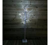 Samuel Alexander 1.8m (6ft) Indoor Outdoor Christmas Lit Birch Tree with 80 Ice White LEDs