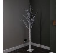 Samuel Alexander 1.8m (6ft) Light up White Christmas Birch Tree with 80 Ice White LEDs Samuel Alexander White