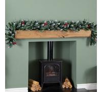 Samuel Alexander 1.8M (6Ft) New Jersey Christmas Garland With Red Berries Pinecones & Snow Tipped Pvc Branches