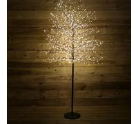 Samuel Alexander 1.8m 6ft Outdoor Black Micro Dot Christmas Blossom Tree with 900 Warm White LED