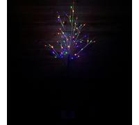 Samuel Alexander 1.8m (6ft) Outdoor Christmas Light Up White Birch Tree with 80 Multicoloured LEDs