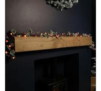Samuel Alexander 1.8m Artificial Garland with Berries & Lights Battery Operated with 35 Warm White LEDs