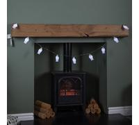 Samuel Alexander 1.8M Battery Powered The Snowman Christmas String Lights With 10 Ice White Leds