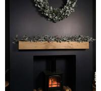 Samuel Alexander 1.8m Frosted Green Holly Leaf & Berry Glitter Garland Christmas Decoration