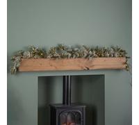 Samuel Alexander 1.8M Frosted Pine Needle Christmas Garland With 120 Warm White Leds