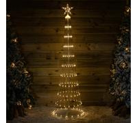 Samuel Alexander 1.8m Light up Christmas Cone Tree with 220 Warm White LEDs and Timer Function