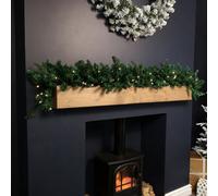 Samuel Alexander 1.8M Plain Pre Lit Christmas Garland With 50 Warm White Led Lights An 164 Tips