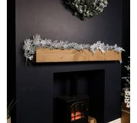 Samuel Alexander 1.8M Silver Glitter Cedar Leaf Garland Christmas Decoration