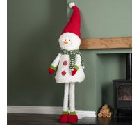 Samuel Alexander 1.8M Tall Extendable Plush Snowman Decoration With Telescopic Legs