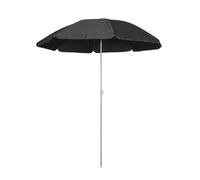 Samuel Alexander 1.94m Lightweight Garden Parasol & Black Canopy Samuel Alexander Black