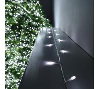 Samuel Alexander 100 LED 10m Premier Christmas Outdoor Multi Function Battery Lights with Timer & Clear Cable in Cool White Samuel Alexander White