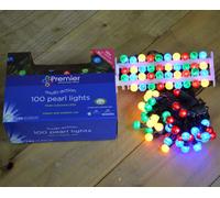 Samuel Alexander 10M 100 Led Premier Multi Action Outdoor Pearl Christmas Lights Multi Coloured