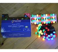 Samuel Alexander 10m 100 LED Premier Multi Action Outdoor Pearl Christmas Lights Multi Coloured