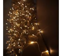 Samuel Alexander 10m Multi Function Battery Operated Vintage Gold LED Fairy Lights Christmas Decorations with Timer Samuel Alexander Gold