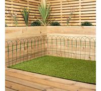 Samuel Alexander 10m x 40cm Green PVC Coated Metal Garden Patio Border Fencing | Size: 10m x 40 cm Samuel Alexander Green 10m x 40 cm