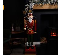 Samuel Alexander 119Cm Light Up Nutcracker Soldier Led Christmas Wooden Ornament Home Decoration