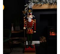Samuel Alexander 119cm Light Up Nutcracker Soldier LED Christmas Wooden Ornament Home Decoration