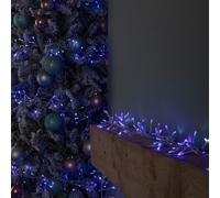 Samuel Alexander 12.4M 960 Led Christmas Cluster Multi-Action String Lights With Timer In Blue, Purple & White On Clear Cable