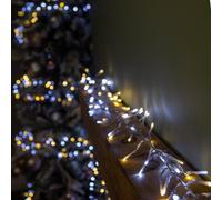 Samuel Alexander 12.4M 960 Led Clusterbrights Christmas Lights With Timer In Warm & Cool White Clear Cable