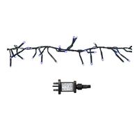 12.4m 960 LED Christmas Cluster Multi-Action String Lights with Timer in Blue, Purple & White