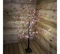 Samuel Alexander 120Cm 4Ft Christmas Lit Black Twig Tree Red Berry 400 Warm White Led