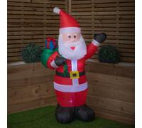 Samuel Alexander 120Cm (4Ft) Light Up Standing Santa Inflatable Christmas Decoration With Leds