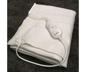 Samuel Alexander 120cm 60W Double Electric Blanket Throw with Temperature Settings - White
