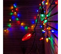 Samuel Alexander 12M 120 Led Large Festoon Bulb Christmas String Lights In Multi-Coloured