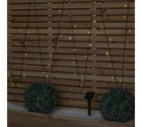 Samuel Alexander 12m Solar Powered Outdoor Garden String Lights. 200 Warm White LEDs Samuel Alexander White