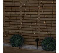Samuel Alexander 12M Solar Powered Outdoor Garden String Lights With 200 Warm White Leds