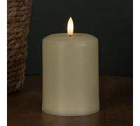 Samuel Alexander 13Cm Battery Operated Cream Flickering Flameless Led Pillar Candle