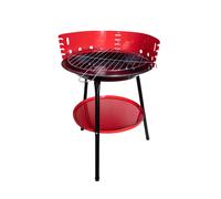 Samuel Alexander 14" Round Garden Barbecue / BBQ with Wind Shield & Shelf in Red Samuel Alexander Red