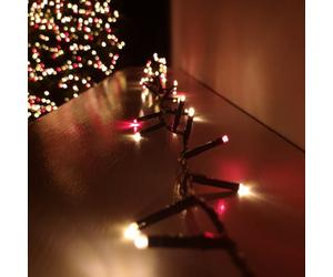 Samuel Alexander 1500 Led 37.5M Treebrights Indoor Outdoor Christmas Multi Function Mains Operated String Lights With Timer In Red & Vintage Gold