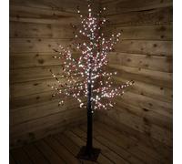 Samuel Alexander 150Cm 5Ft Christmas Lit Black Twig Berry Tree 500 Warm White Led